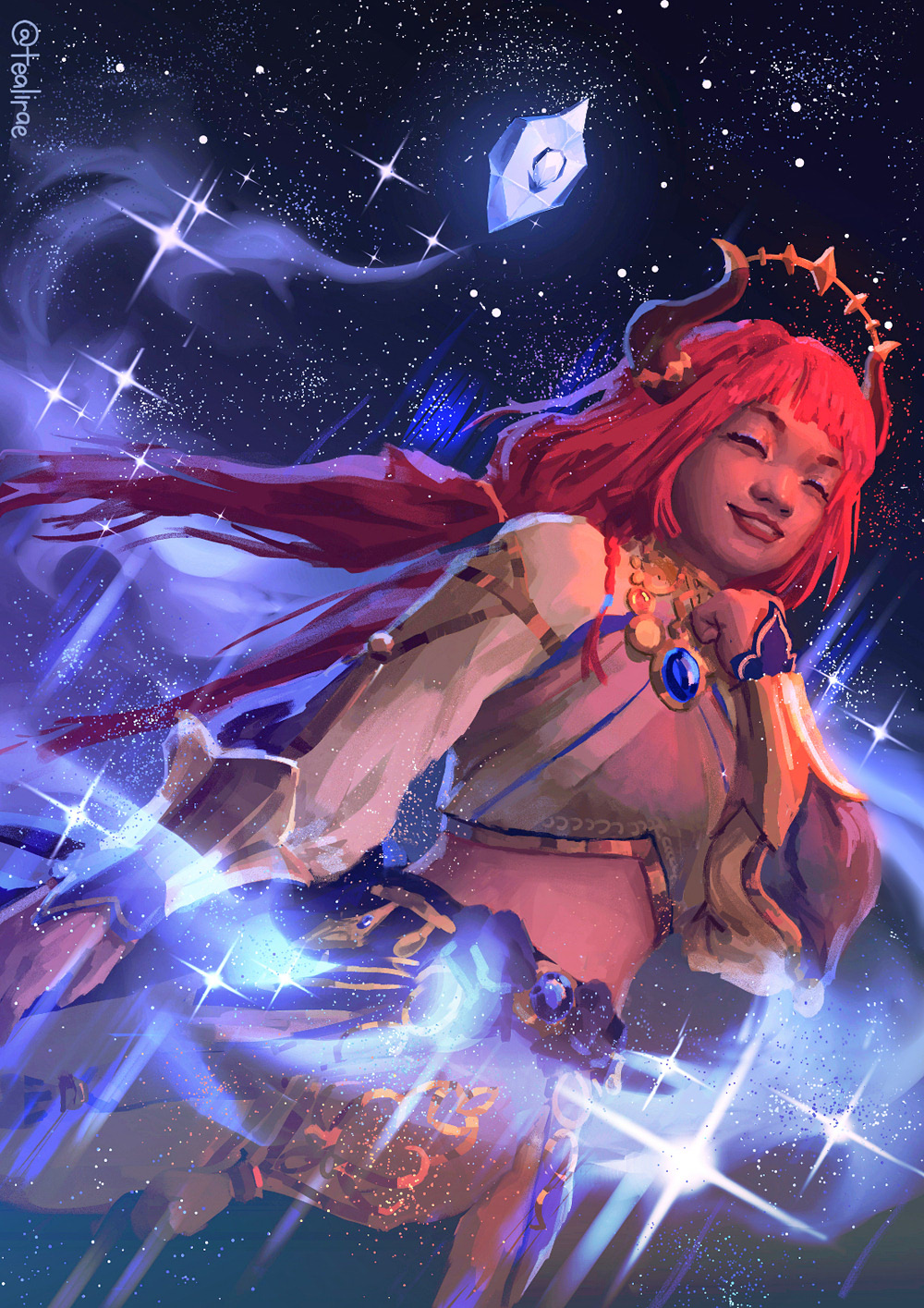 Nilou cosplay painting